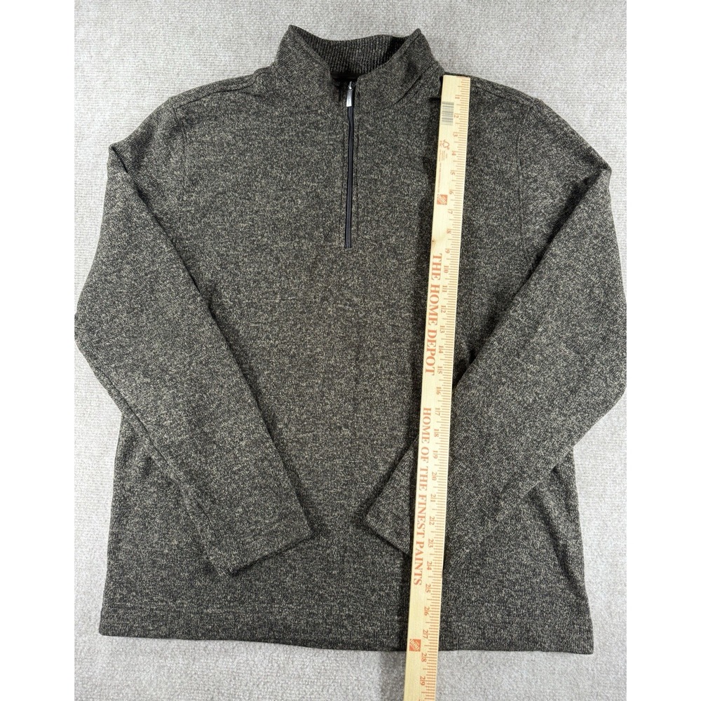 Van Heusen Flex 1/4 Zip Pullover Men's XL Brown Heather Classic Fit Long Sleeve - Picture 4 of 7